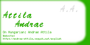 attila andrae business card